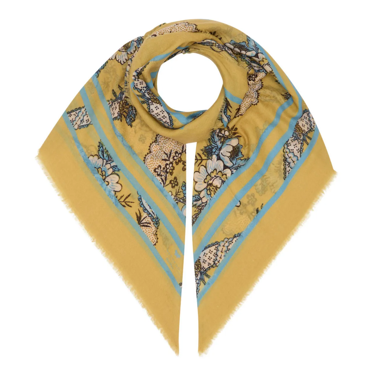 WEEKEND MAX MARA Pilly Printed Square Scarf - Yellow