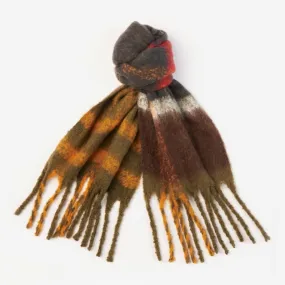 Womens Isla Tartan Boucle Scarf