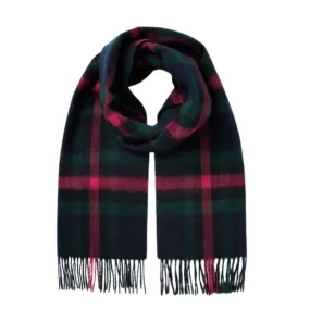 Womens Langtree Navy Pink Check Scarf