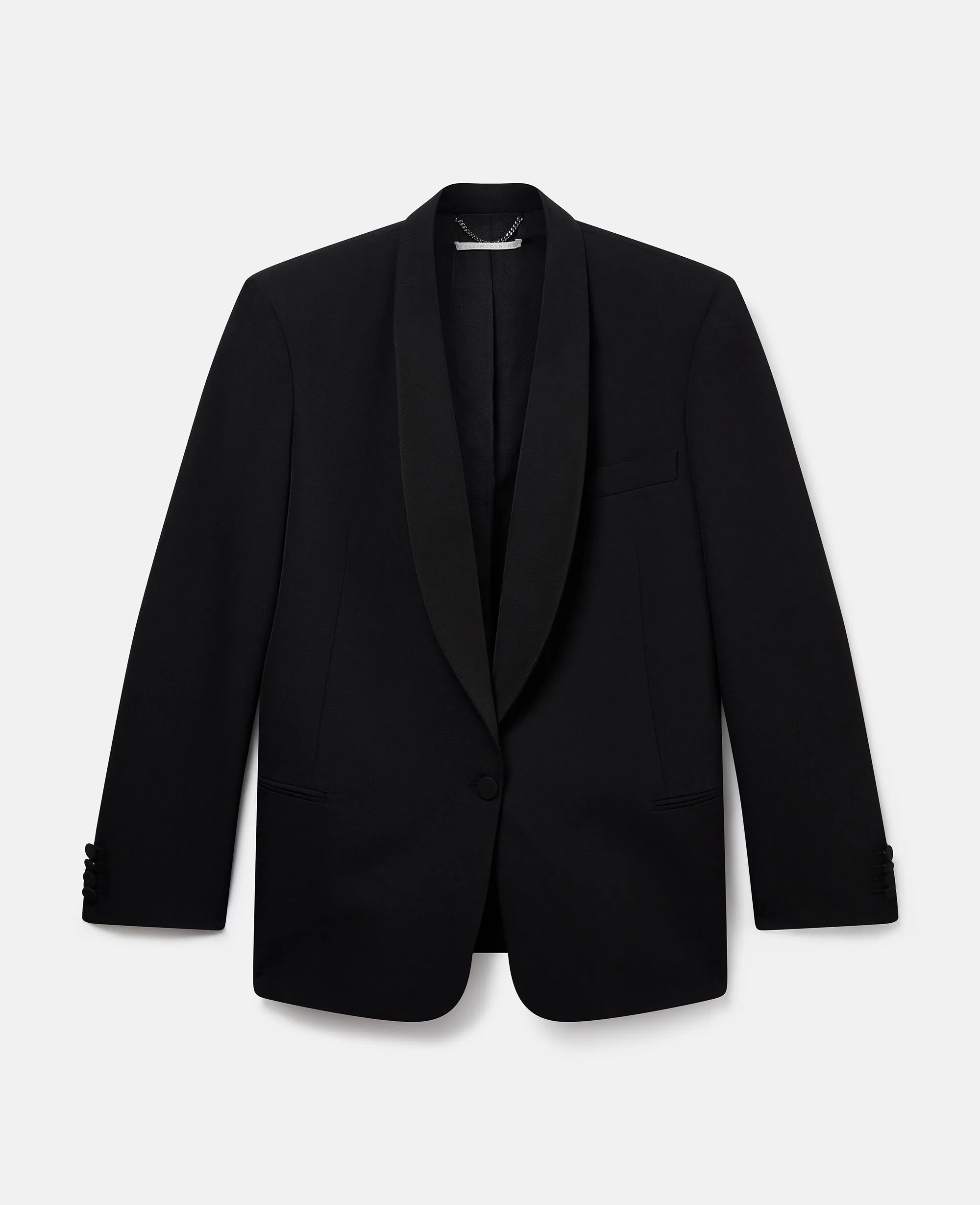 Wool Blazer with Shawl Lapels