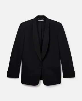 Wool Blazer with Shawl Lapels