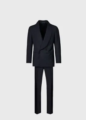 Wool Double Breasted Shawl Collar Tuxedo