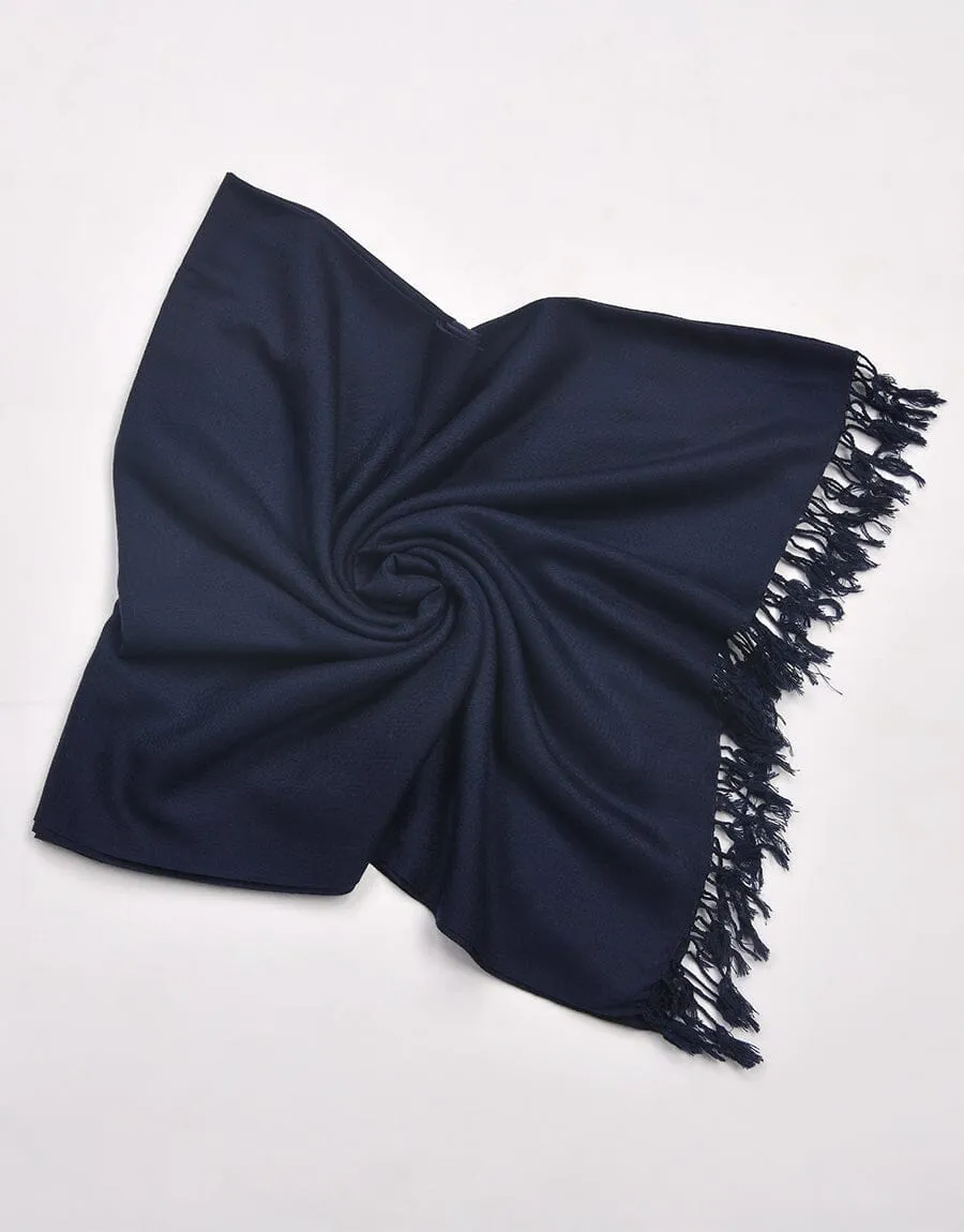 WOOL SHAWL-Blue