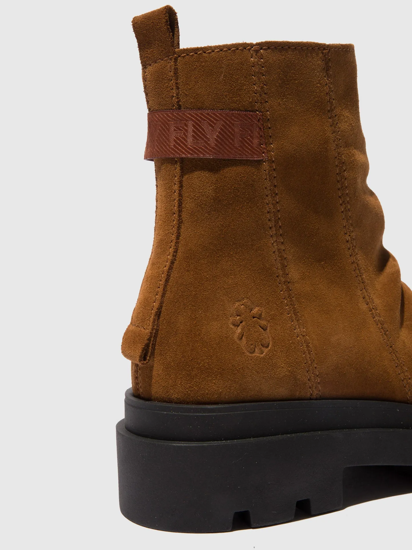 Zip Up Ankle Boots JILY818FLY SUEDE COGNAC